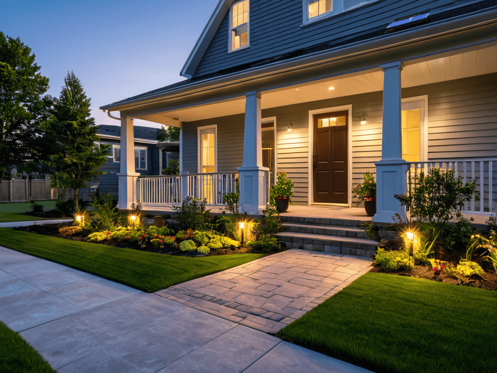 Home Curb Appeal Enhancements with Lighting