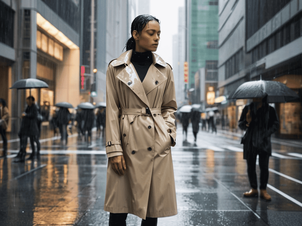 Opaque Rainproof Chic urban fashion