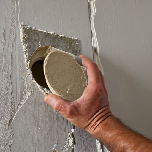 How to repair a dry wall hole.
